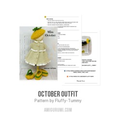 October outfit amigurumi pattern by Fluffy Tummy