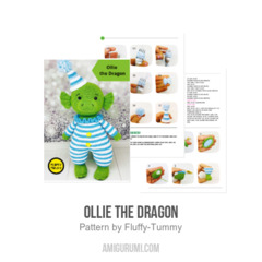 Ollie the Dragon amigurumi pattern by Fluffy Tummy