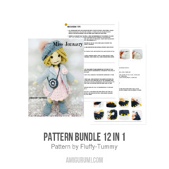 Pattern Bundle 12 in 1 amigurumi pattern by Fluffy Tummy