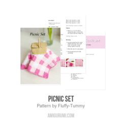 Picnic set amigurumi pattern by Fluffy Tummy