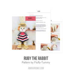 Ruby the Rabbit amigurumi pattern by Fluffy Tummy