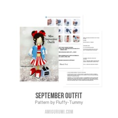 September outfit amigurumi pattern by Fluffy Tummy