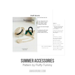 Summer accessories amigurumi pattern by Fluffy Tummy