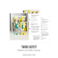 Twins outfit amigurumi pattern by Fluffy Tummy