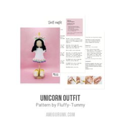 Unicorn Outfit amigurumi pattern by Fluffy Tummy
