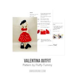 Valentina outfit amigurumi pattern by Fluffy Tummy