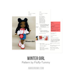 Winter Girl amigurumi pattern by Fluffy Tummy