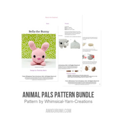 Animal Pals Pattern Bundle amigurumi pattern by Whimsical Yarn Creations