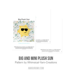 Big and Mini Plush Sun amigurumi pattern by Whimsical Yarn Creations