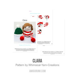 Clara amigurumi pattern by Whimsical Yarn Creations