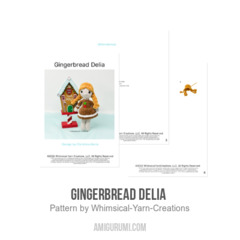 Gingerbread Delia  amigurumi pattern by Whimsical Yarn Creations