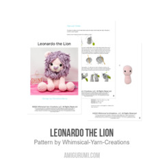 Leonardo the Lion amigurumi pattern by Whimsical Yarn Creations