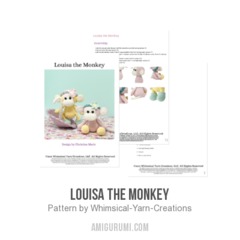 Louisa the Monkey amigurumi pattern by Whimsical Yarn Creations