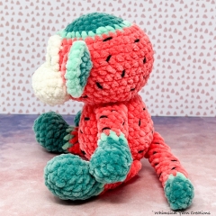 Mini Watermelon Louie amigurumi pattern by Whimsical Yarn Creations