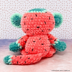 Mini Watermelon Louie amigurumi by Whimsical Yarn Creations