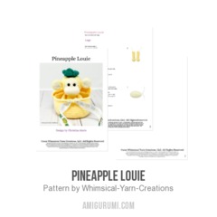 Pineapple Louie amigurumi pattern by Whimsical Yarn Creations