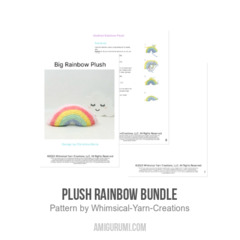 Plush Rainbow Bundle amigurumi pattern by Whimsical Yarn Creations