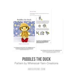 Puddles the Duck amigurumi pattern by Whimsical Yarn Creations