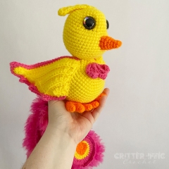 Ashley the Phoenix amigurumi pattern by Critter-iffic Crochet
