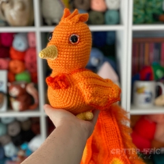 Ashley the Phoenix amigurumi by Critter-iffic Crochet