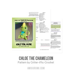 Chloe the Chameleon amigurumi pattern by Critter-iffic Crochet