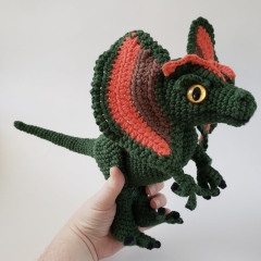 Dexter the Dilophosaurus amigurumi by Critter-iffic Crochet