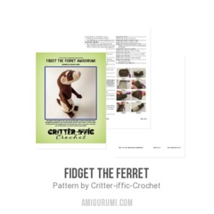 Fidget the Ferret amigurumi pattern by Critter-iffic Crochet