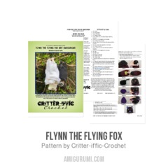 Flynn the Flying Fox amigurumi pattern by Critter-iffic Crochet