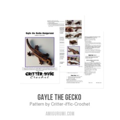 Gayle the Gecko  amigurumi pattern by Critter-iffic Crochet