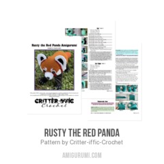 Rusty the Red Panda amigurumi pattern by Critter-iffic Crochet
