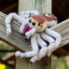 Scoot the Jumping Spider amigurumi pattern by Critter-iffic Crochet