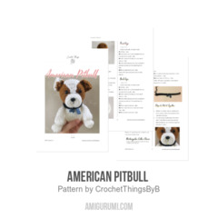 American Pitbull  amigurumi pattern by CrochetThingsByB