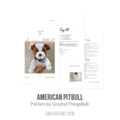 American Pitbull amigurumi pattern by CrochetThingsByB