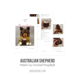 Australian Shepherd amigurumi pattern by CrochetThingsByB