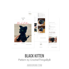 Black Kitten amigurumi pattern by CrochetThingsByB