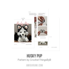 Husky Pup amigurumi pattern by CrochetThingsByB