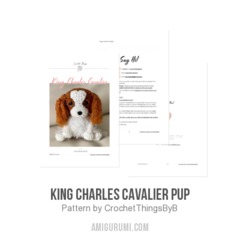 King Charles Cavalier Pup amigurumi pattern by CrochetThingsByB