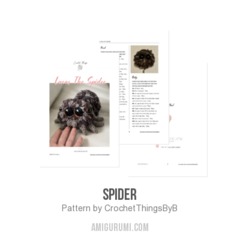 Spider amigurumi pattern by CrochetThingsByB