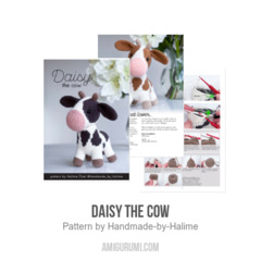 Daisy the cow amigurumi pattern by Handmade by Halime