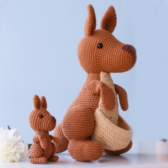 Mommy Kangaroo & baby amigurumi by Handmade by Halime