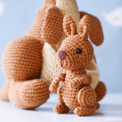 Mommy Kangaroo & baby amigurumi pattern by Handmade by Halime