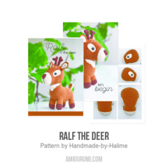 Ralf the deer amigurumi pattern by Handmade by Halime