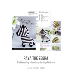 Raya the zebra amigurumi pattern by Handmade by Halime