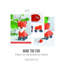 Rune the fox amigurumi pattern by Handmade by Halime
