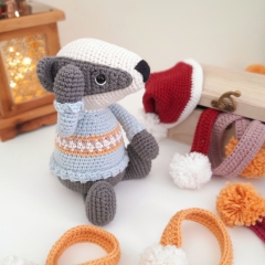 Bertie the Badger amigurumi pattern by Sarah's Hooks & Loops