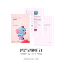 Baby MANG BT21 amigurumi pattern by Hello Amijo