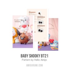 Baby SHOOKY BT21 amigurumi pattern by Hello Amijo