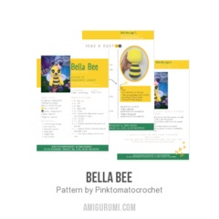 Bella Bee amigurumi pattern by Pinktomatocrochet