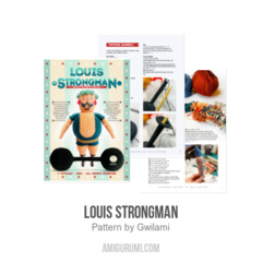 Louis the Traditional Strongman amigurumi pattern by Gwilami
