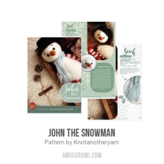 John the Snowman amigurumi pattern by Knotanotheryarn